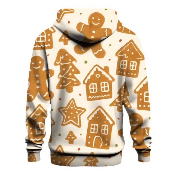 Gingerbread Village Scatter On Cream custom hoodies