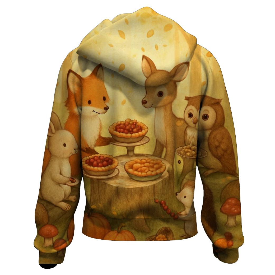 Woodland Friends Thanksgiving Picnic designer hoodies