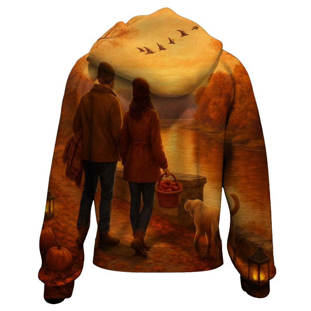 Autumn River Gratitude Walk custom hoodies