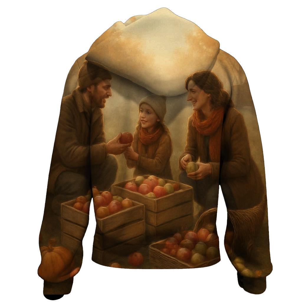 Morning Orchard Gratitude Harvest graphic hoodies