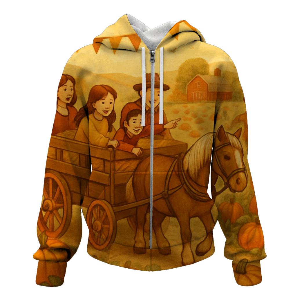 Pumpkin Patch Family Wagon Ride hoodies fashion