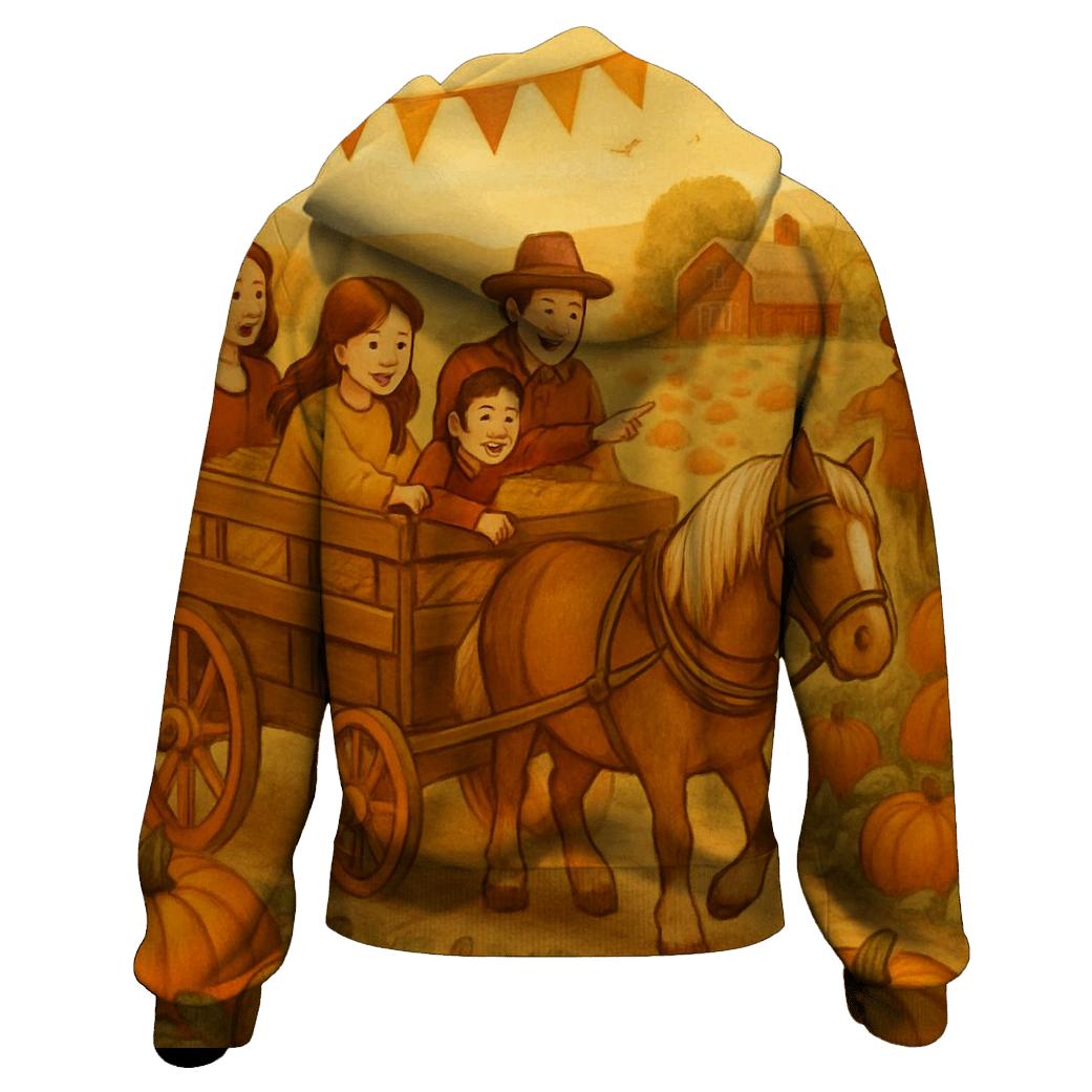 Pumpkin Patch Family Wagon Ride hoodies fashion