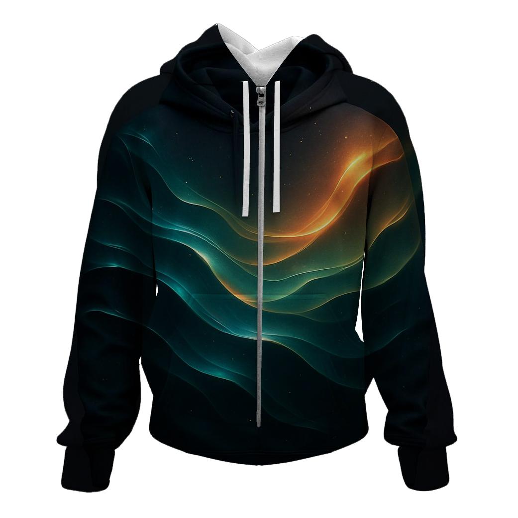 Aurora Tidal Gradient printed hoodies