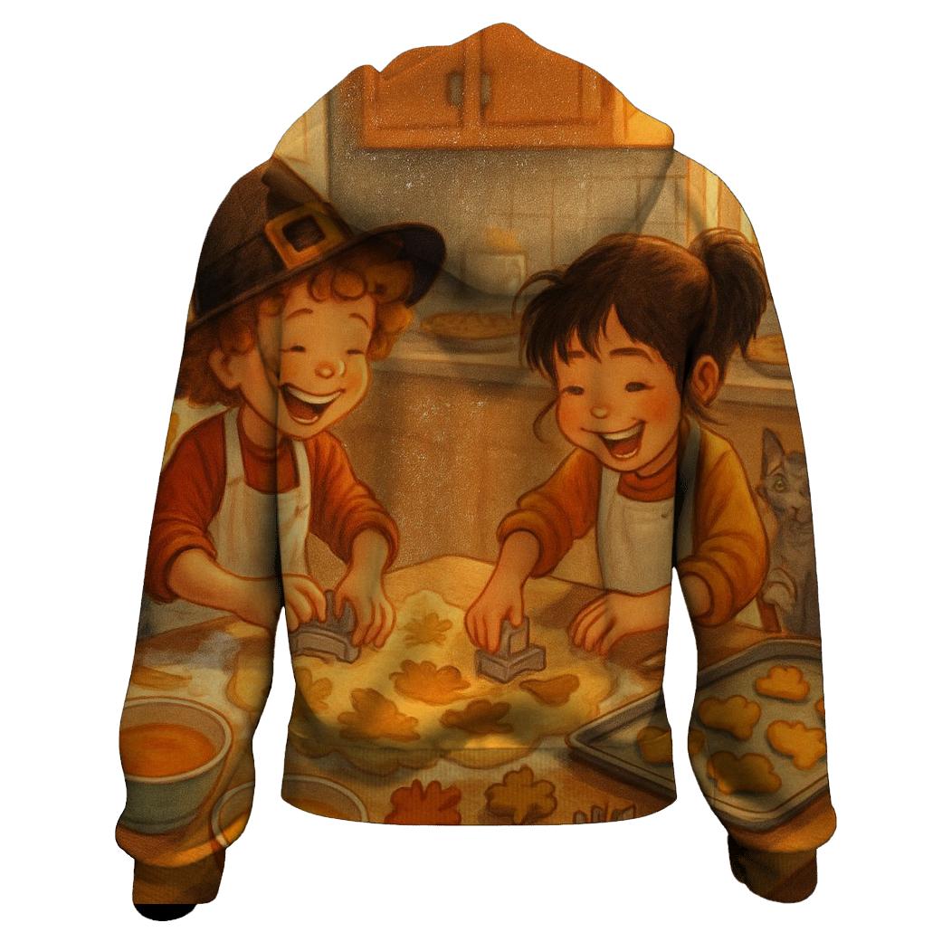 Little Bakers Thanksgiving Workshop printed hoodies