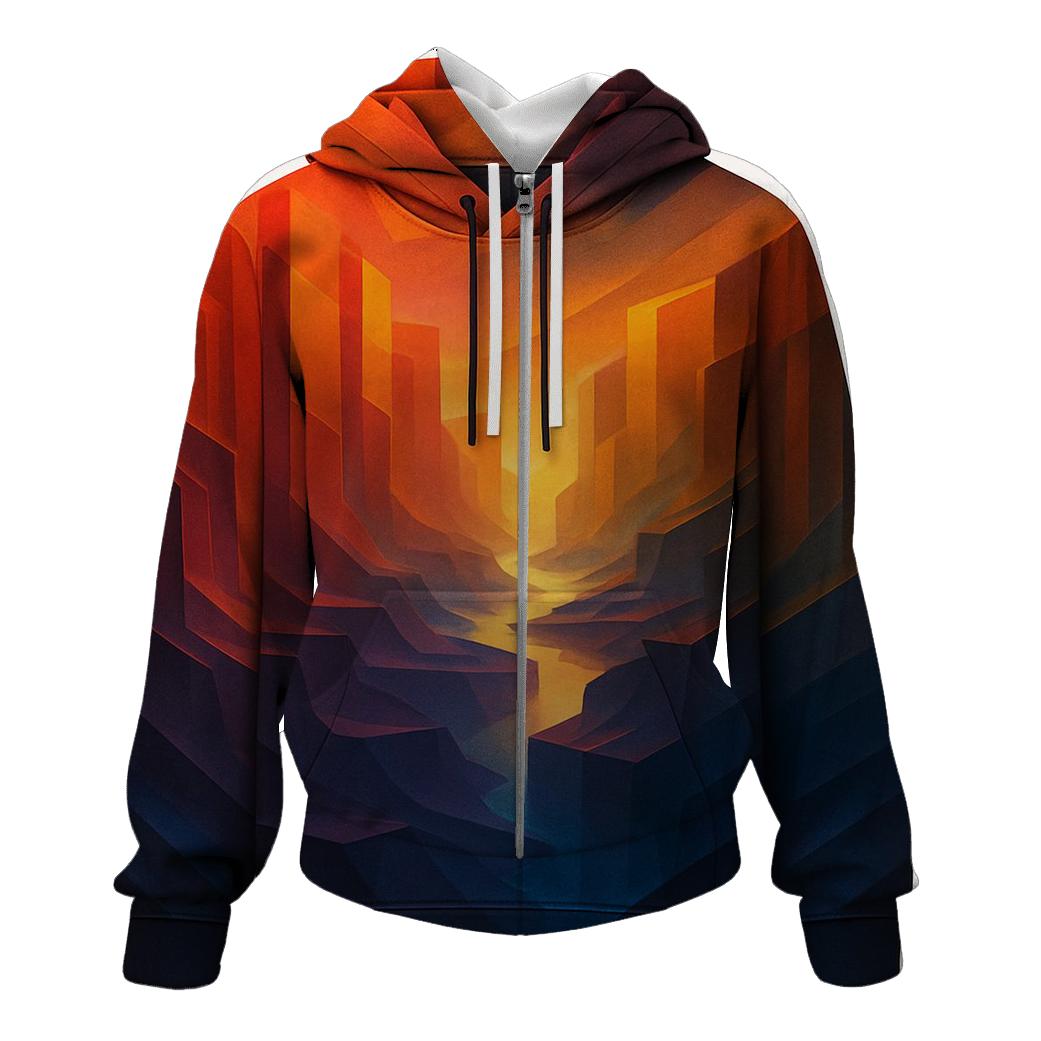 Prismatic Canyon Gradient zip-up hoodies