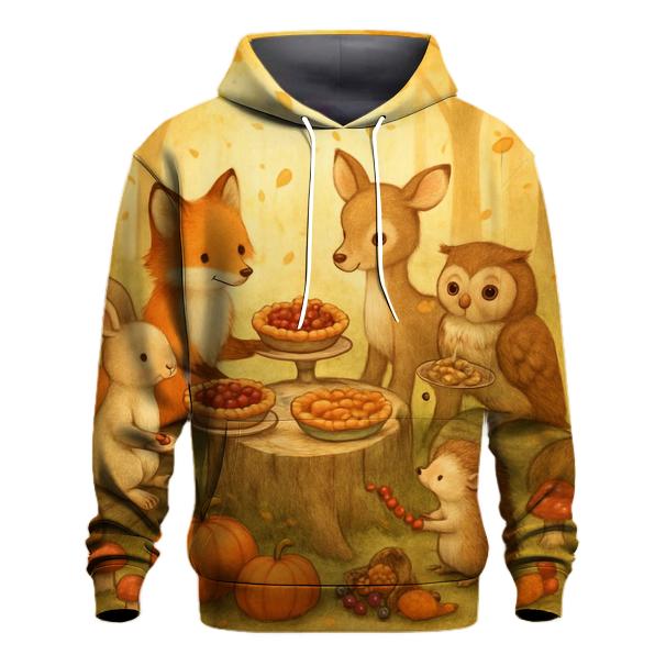 Woodland Friends Thanksgiving Picnic designer hoodies
