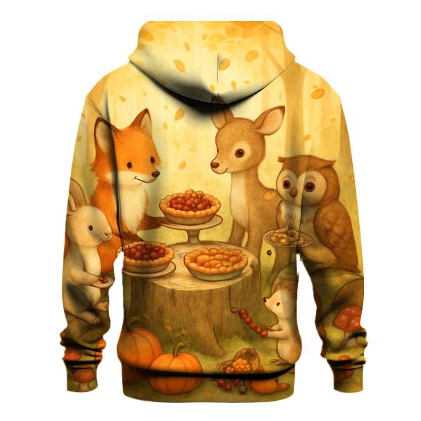 Woodland Friends Thanksgiving Picnic designer hoodies