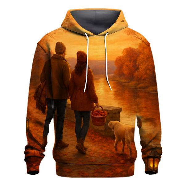 Autumn River Gratitude Walk designer hoodies