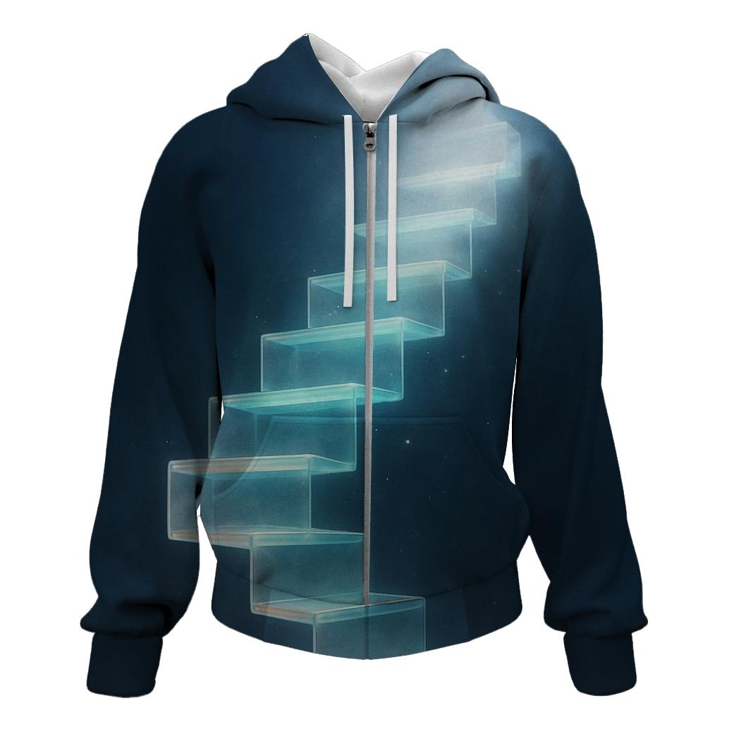 Ethereal Staircase Gradient lightweight hoodies