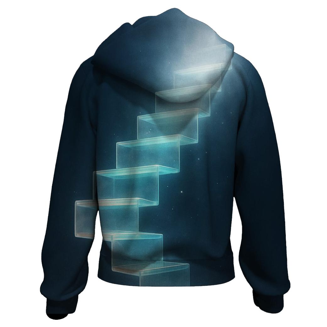 Ethereal Staircase Gradient lightweight hoodies