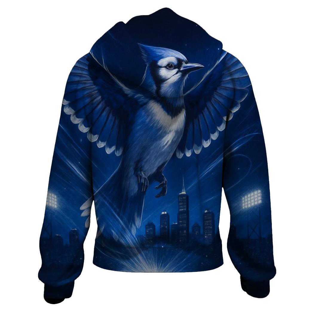 Skyline Surge Blue Jays Night Flight zip-up hoodies