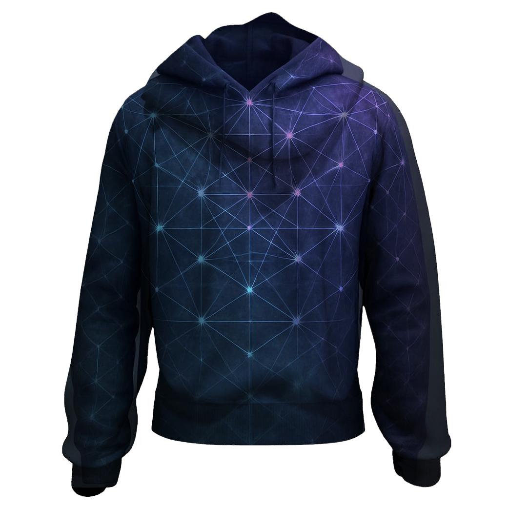 Galactic Lattice Gradient printed hoodies