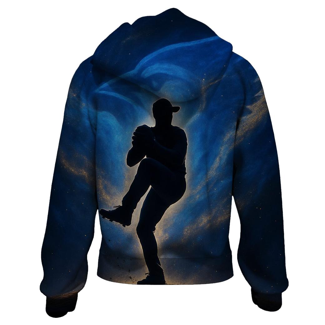 Blue Jays Nebula Pitcher On The Mound printed hoodies