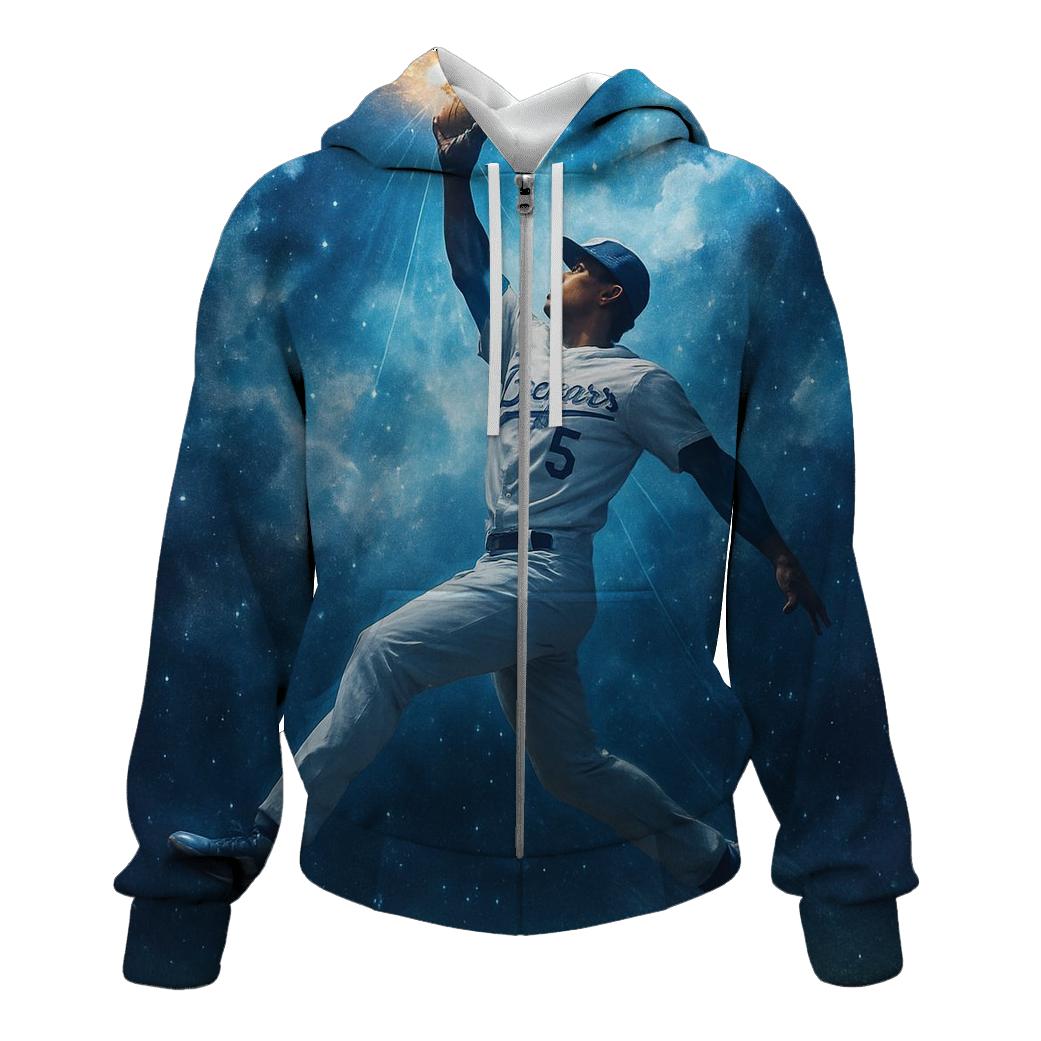 Midnight Outfield Nebula Catch graphic hoodies