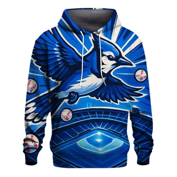 Rooftop Glide Over Blue Jays Diamond pullover hoodies