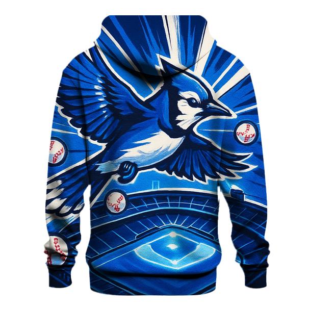 Rooftop Glide Over Blue Jays Diamond pullover hoodies