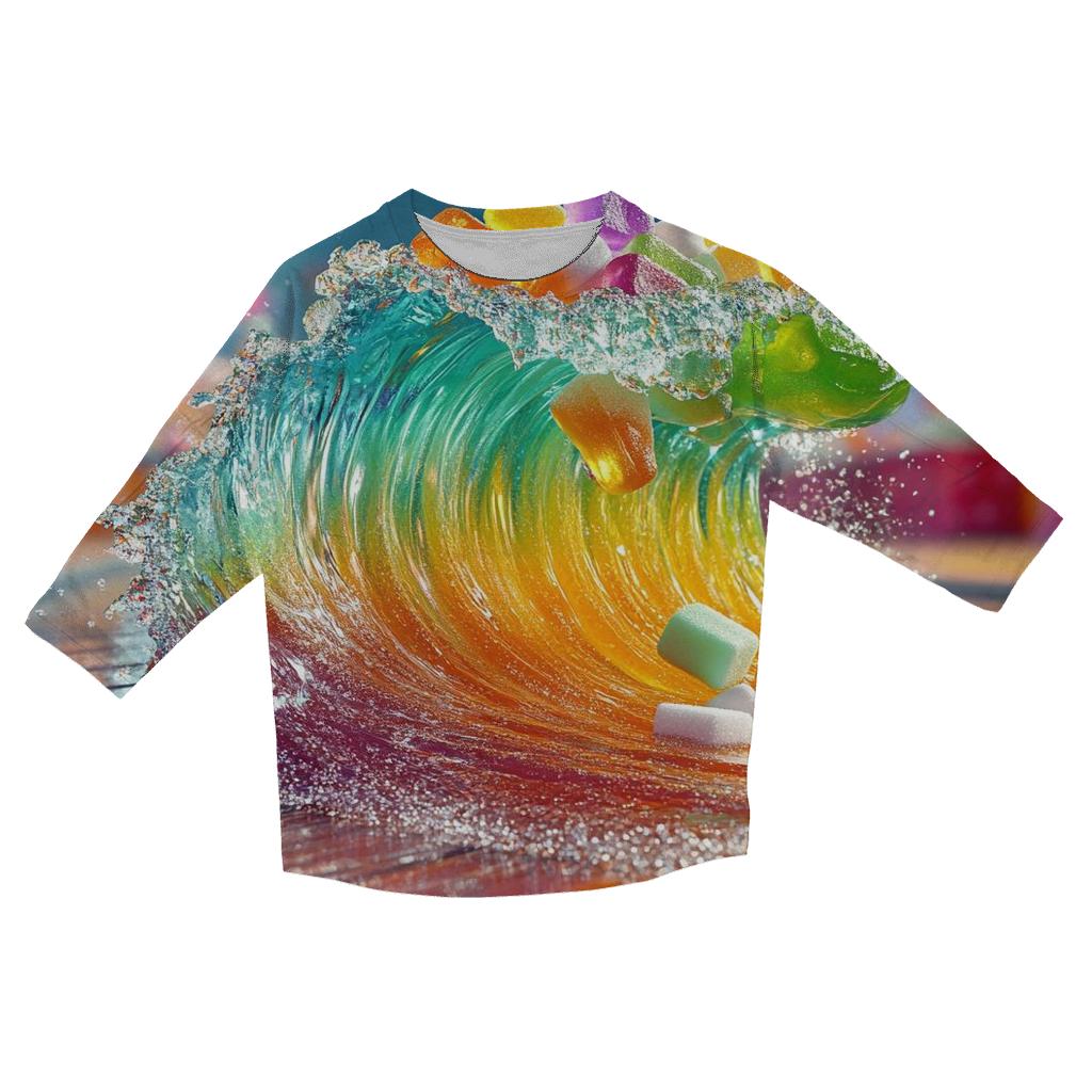 Neon Soda Wave Carnival stylish quarter sleeve tops