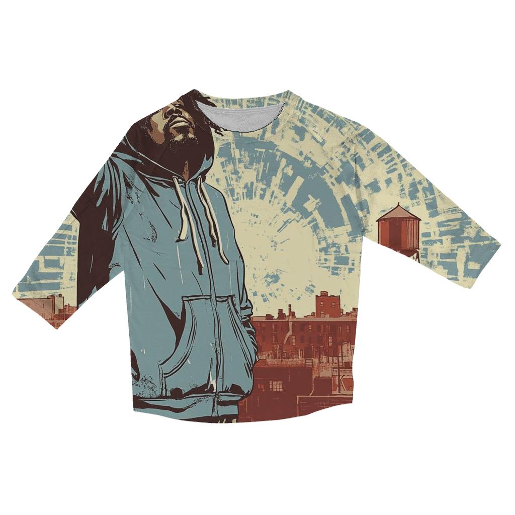 Queensbridge Poetic Blueprint cotton quarter sleeve shirts