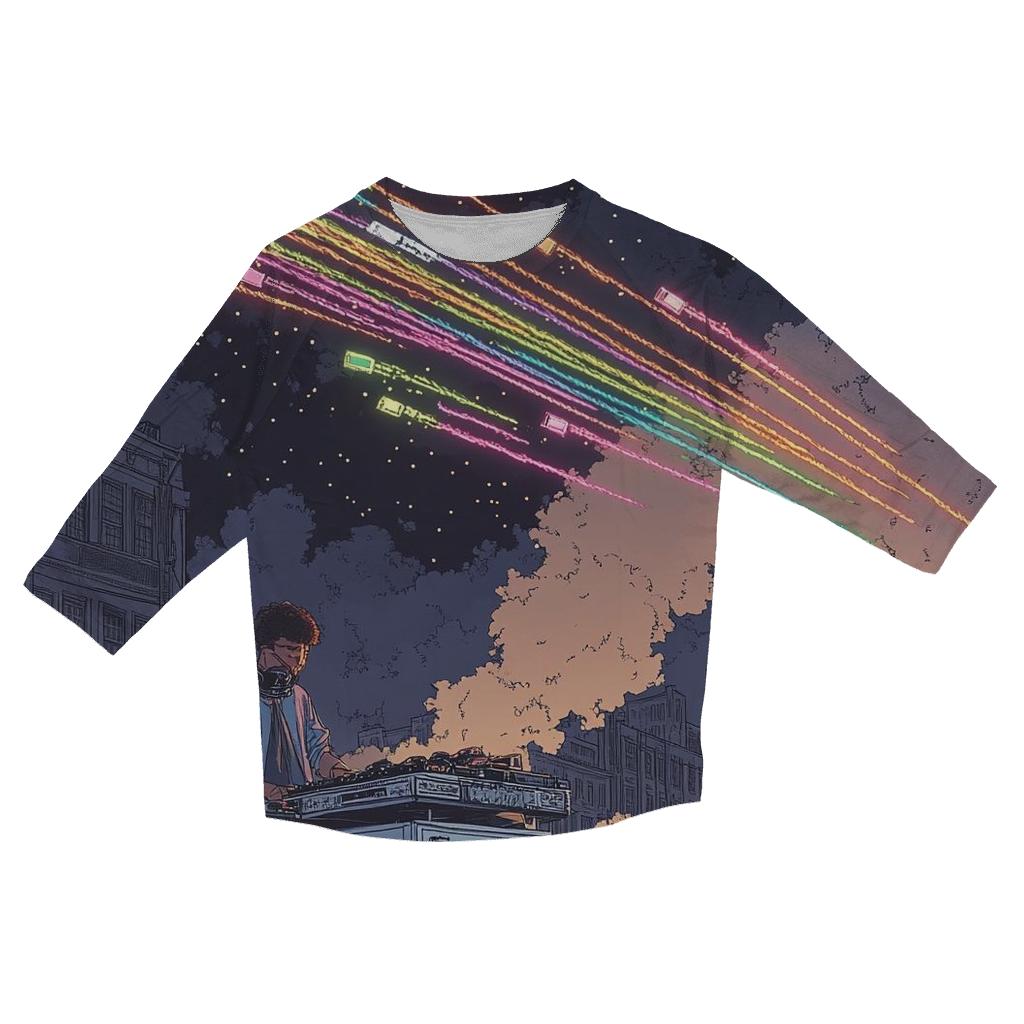 Mixtape Meteor Shower cotton quarter sleeve shirts