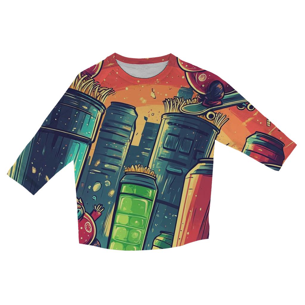 Soda City Skateboard Showdown fashion 3/4 sleeve shirts