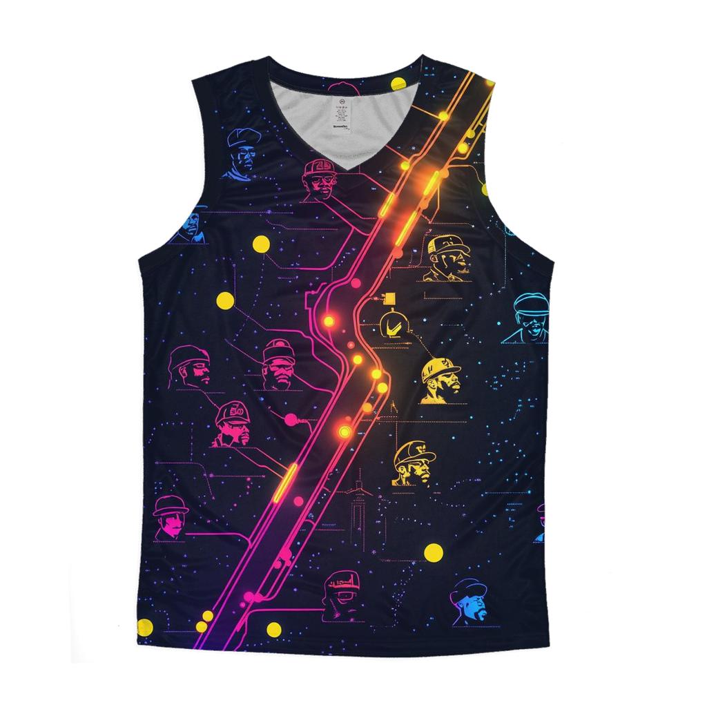 East Versus West Subway Map Chronicles trendy fitted tank tops