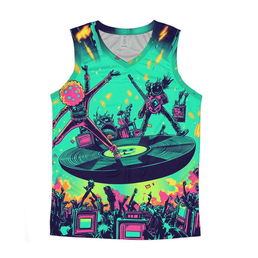 Bubblegum Battle Of The Retro Bands personalized athletic tanks