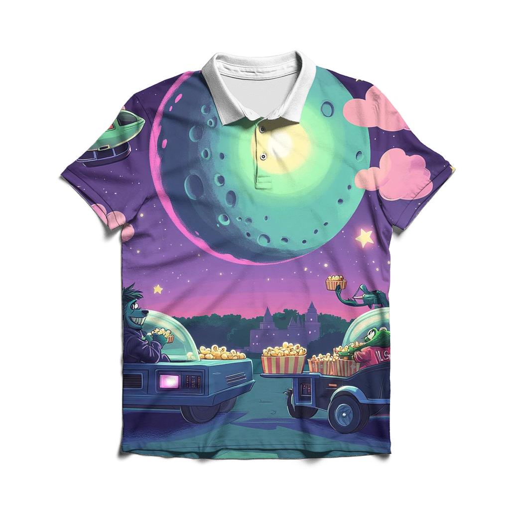 Moonlight Monster Drive In designer slim fit polos