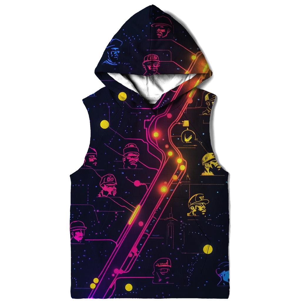 East Versus West Subway Map Chronicles embroidered hoodies