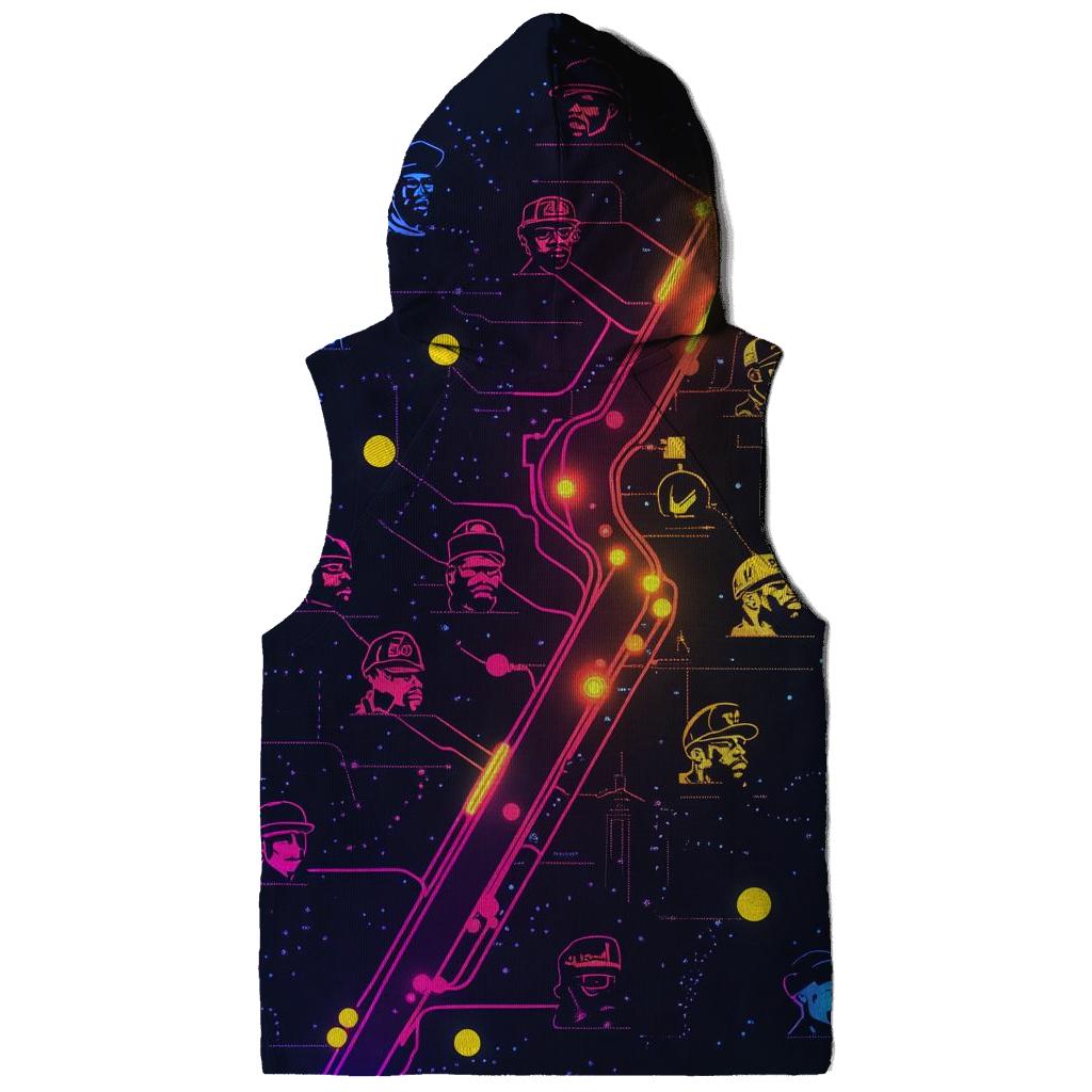 East Versus West Subway Map Chronicles embroidered hoodies