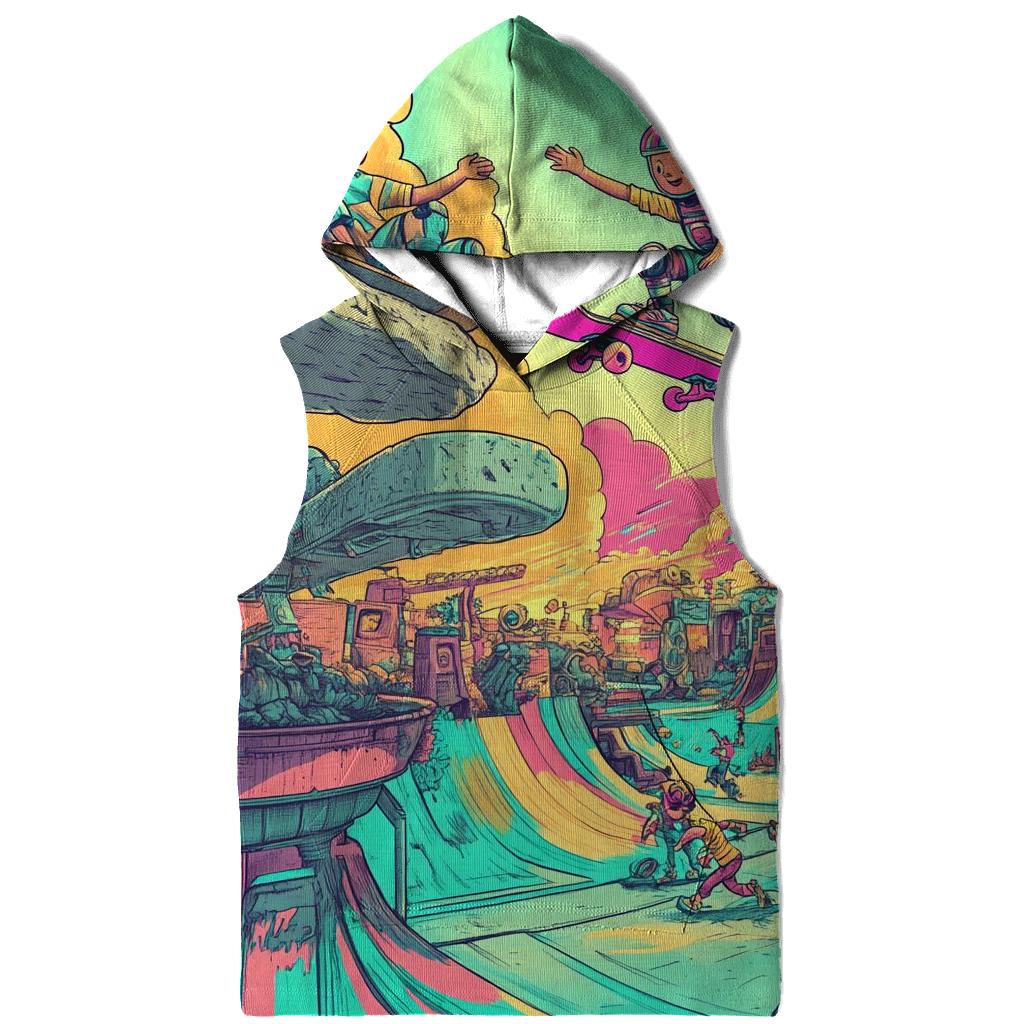 Skatepark Of Time Warped Toons heavyweight hoodies