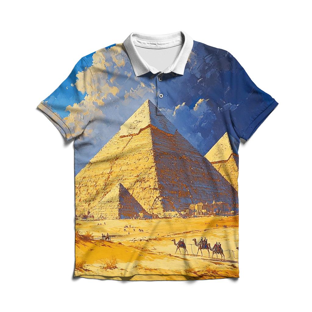 Pyramids Of Giza Cairo stylish collar polo tees