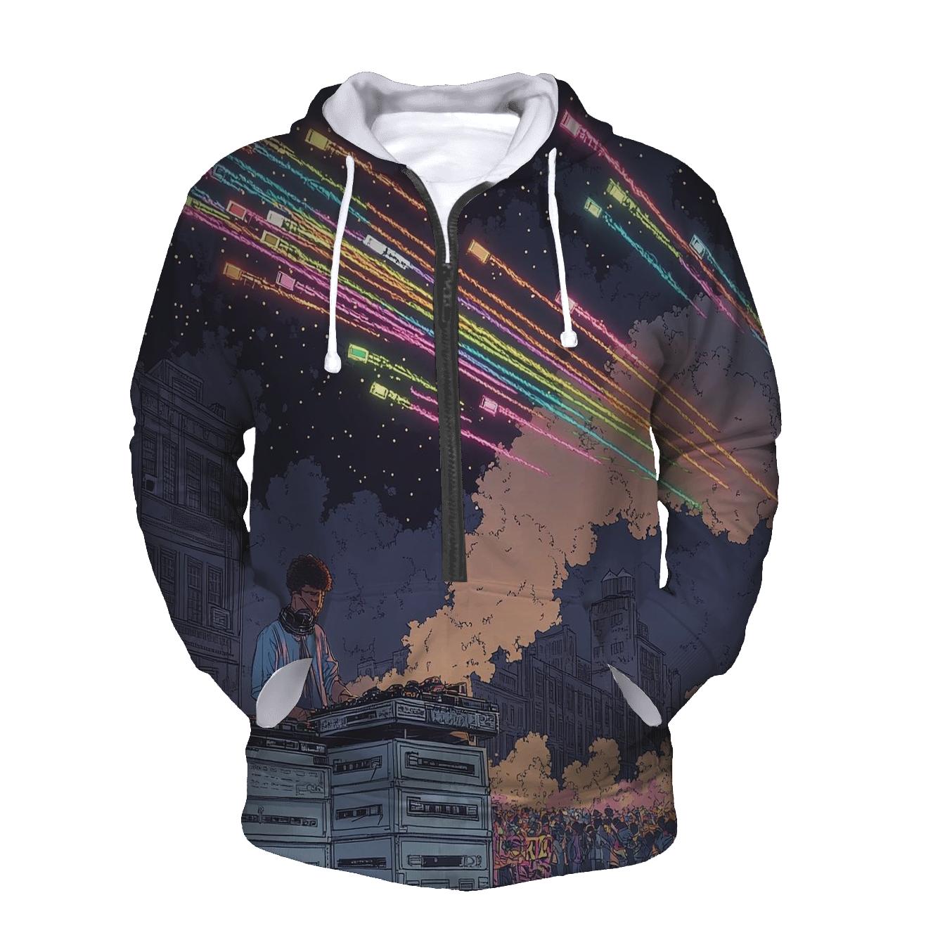 Mixtape Meteor Shower zip-up hoodies