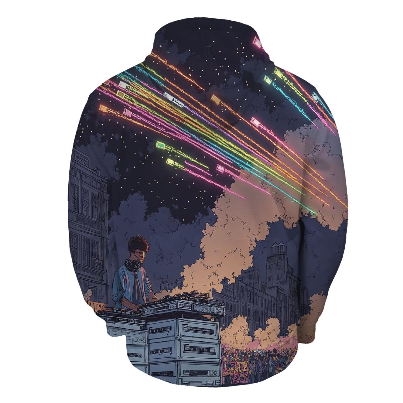 Mixtape Meteor Shower zip-up hoodies