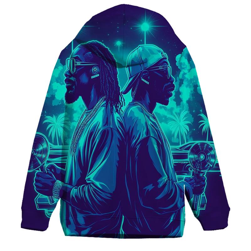 West Coast Chronic Neon Flow zip-up hoodies