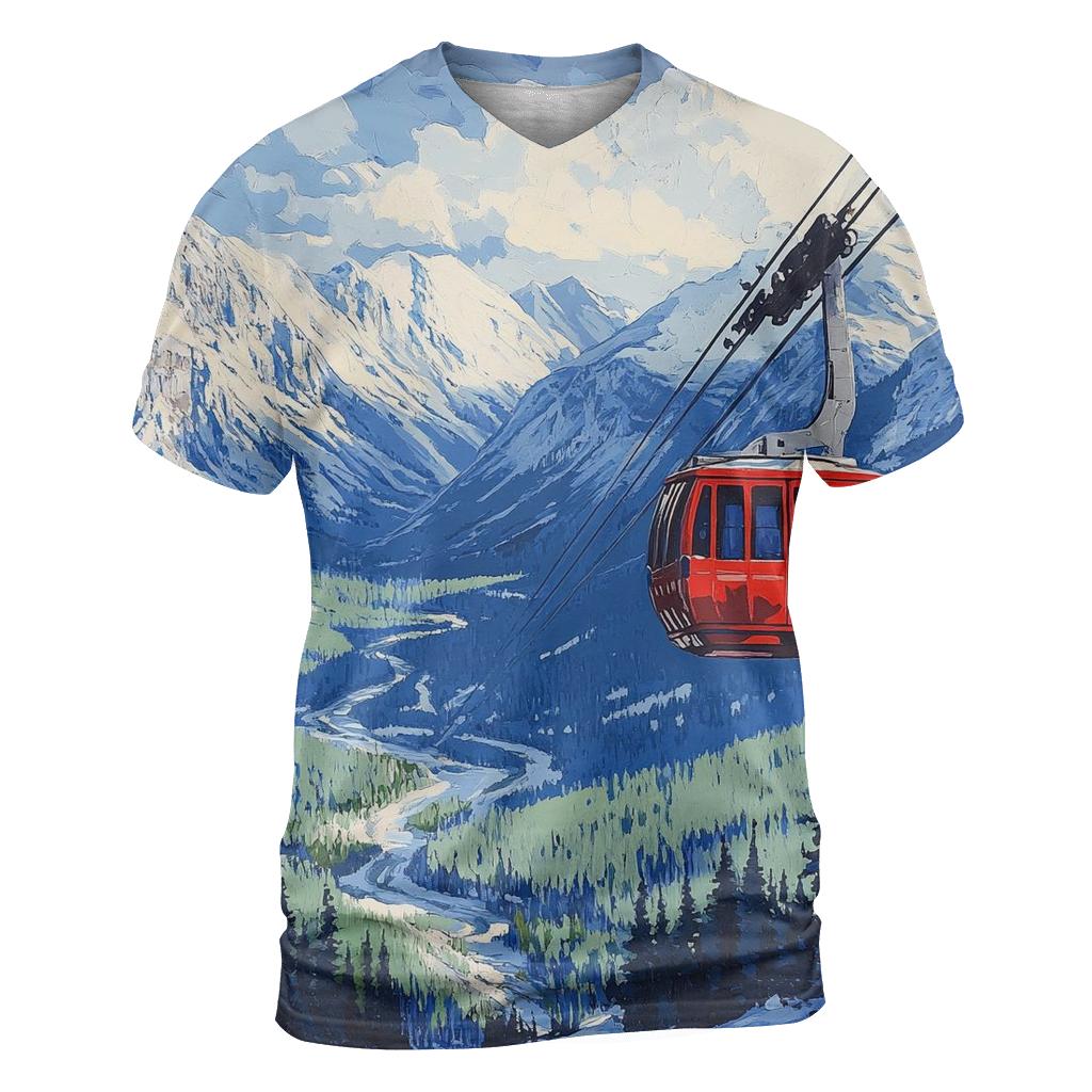 Banff Gondola Rocky Mountains unique graphic print tees