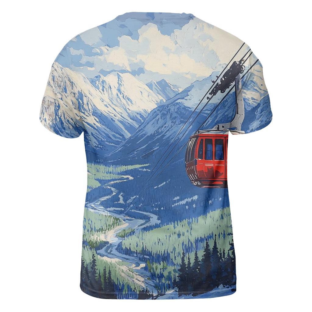 Banff Gondola Rocky Mountains unique graphic print tees
