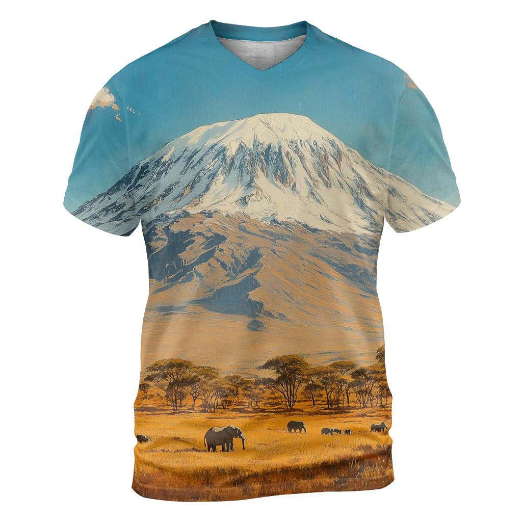 Mount Kilimanjaro Moshi unique graphic print tees