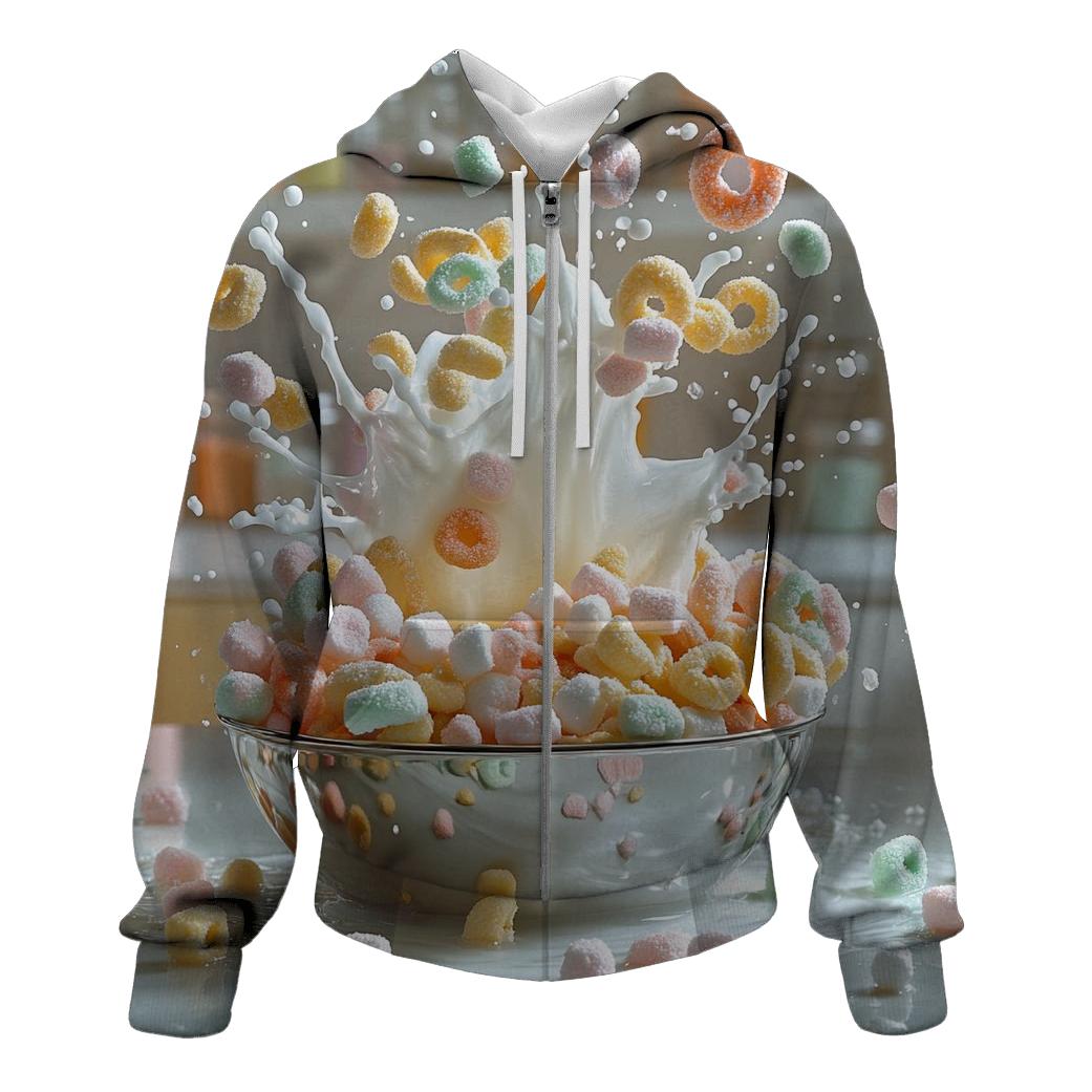Cereal Splash Morning Chaos embroidered hoodies