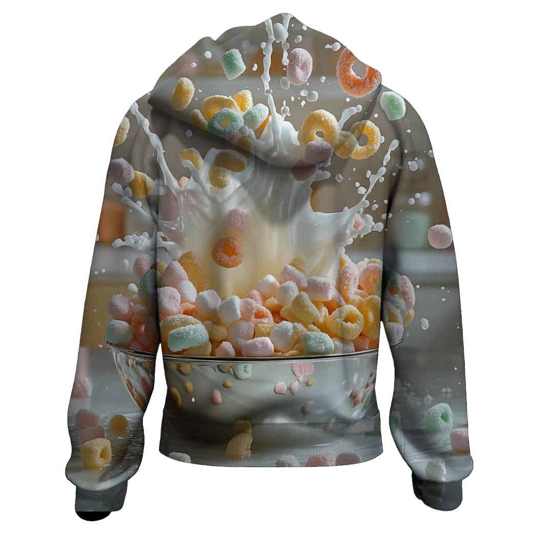 Cereal Splash Morning Chaos embroidered hoodies