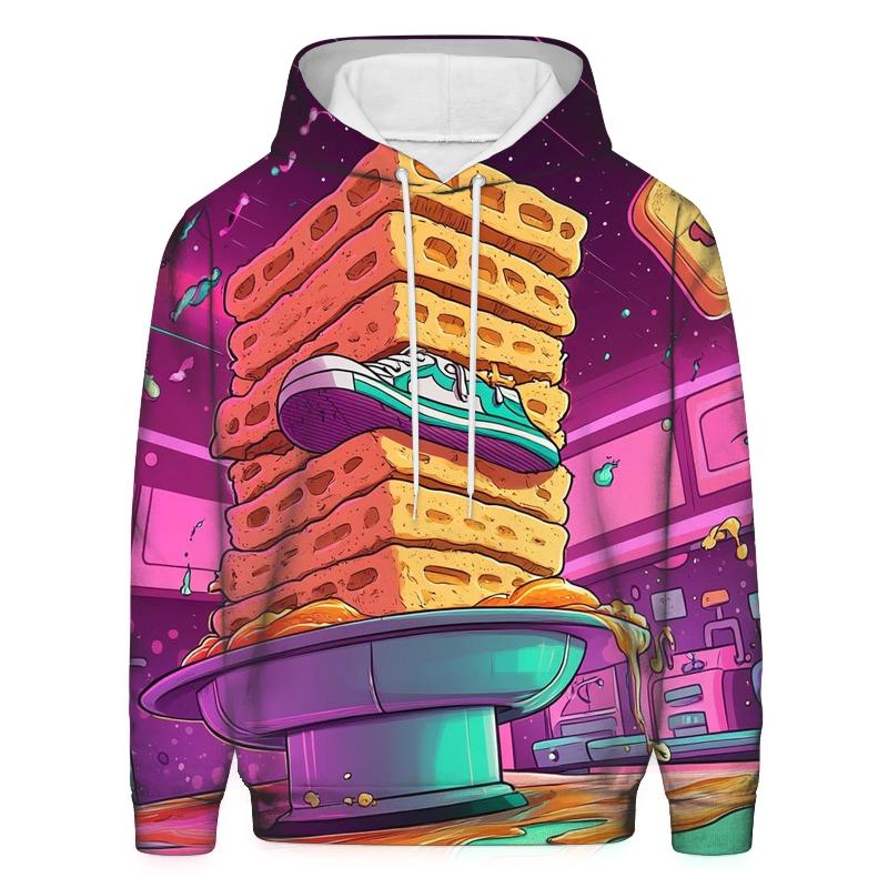 Breakfast Battle Retro Toon Rumble hoodie designs