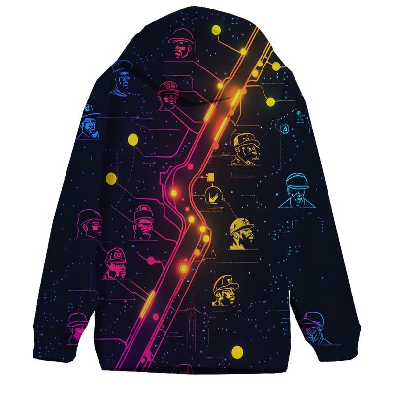 East Versus West Subway Map Chronicles premium hoodies