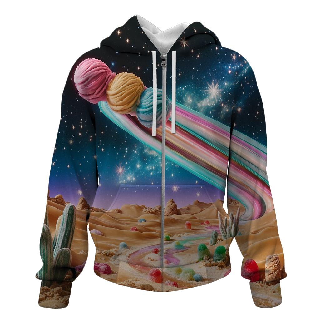 Ice Cream Comet Over Candy Desert graphic hoodies