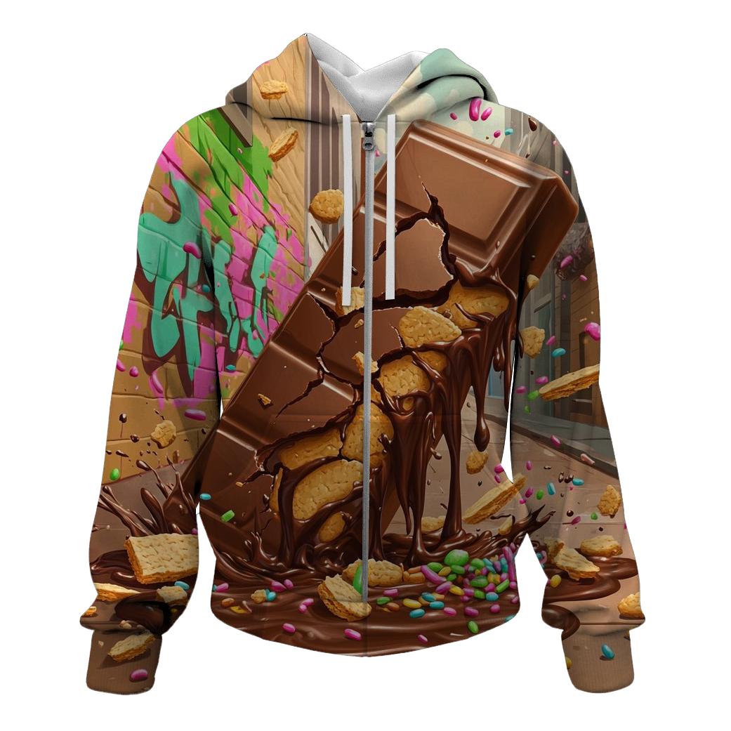 Chocolate Bar Graffiti Melt printed hoodies