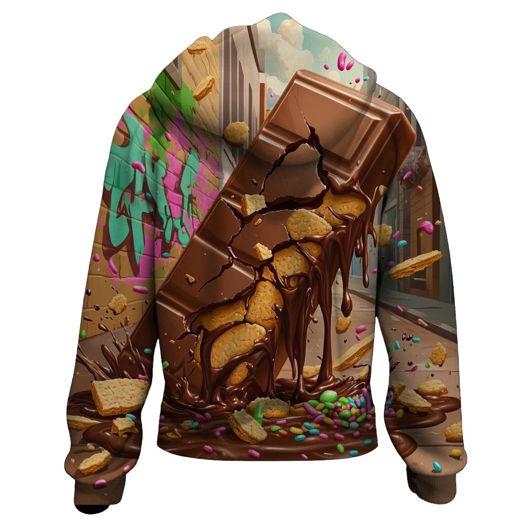 Chocolate Bar Graffiti Melt printed hoodies