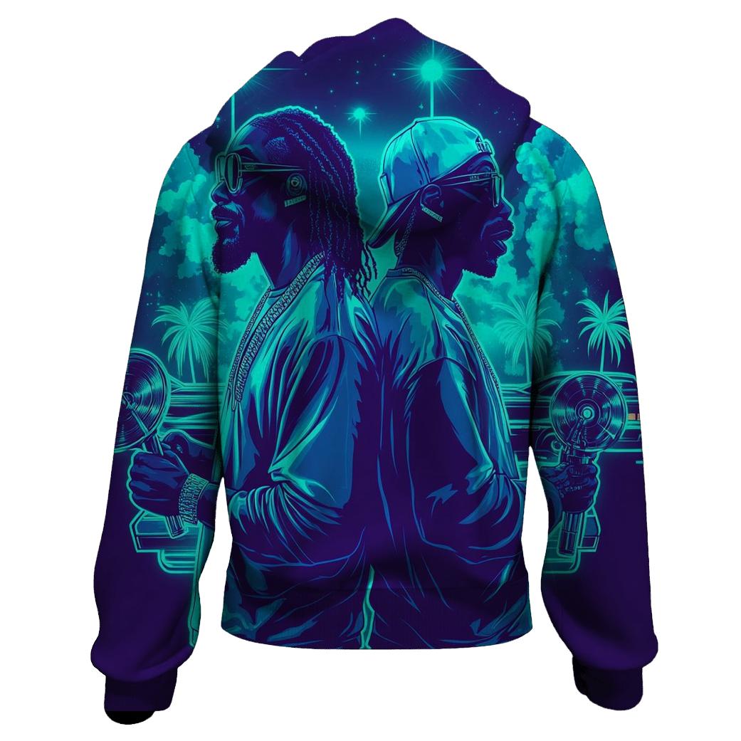 West Coast Chronic Neon Flow graphic hoodies