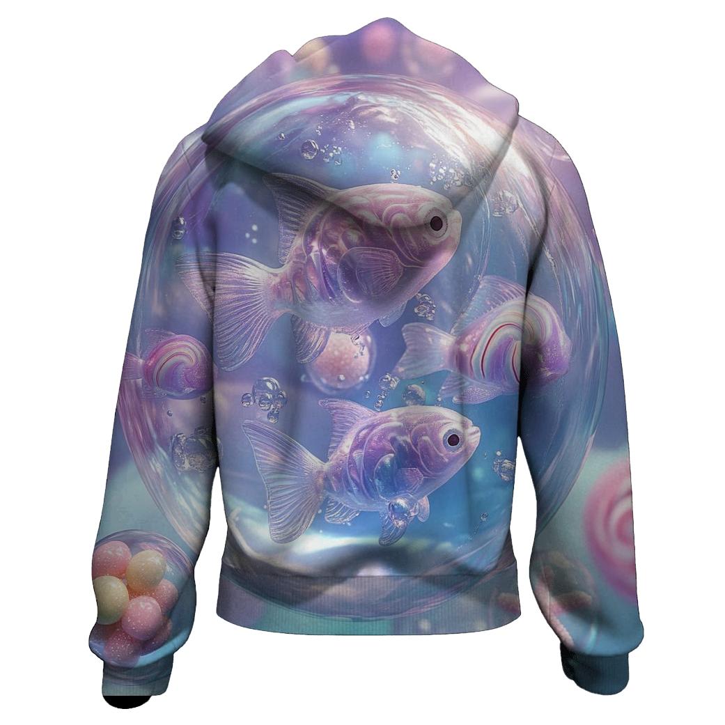 Bubblegum Aquarium Dream printed hoodies