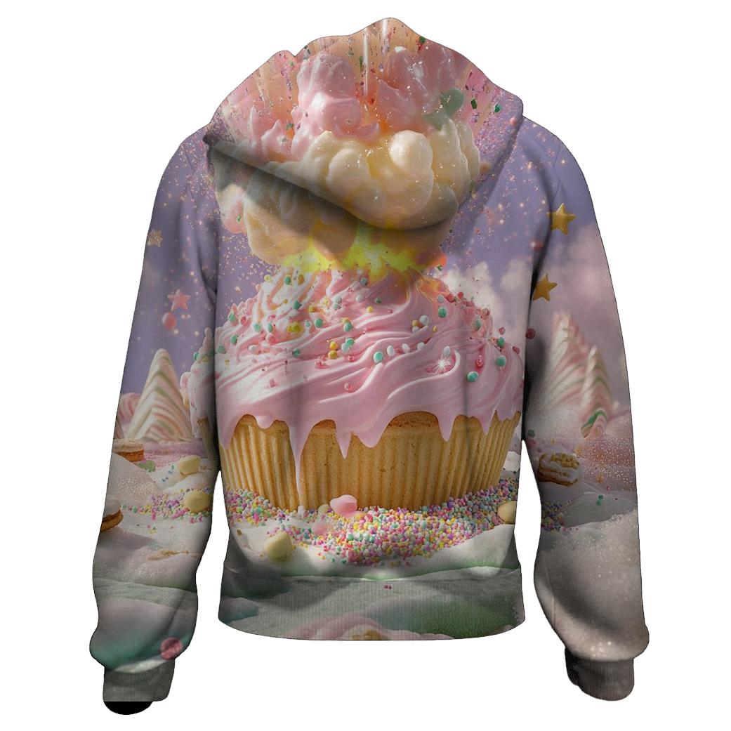 Cupcake Volcano Sugar Eruption embroidered hoodies
