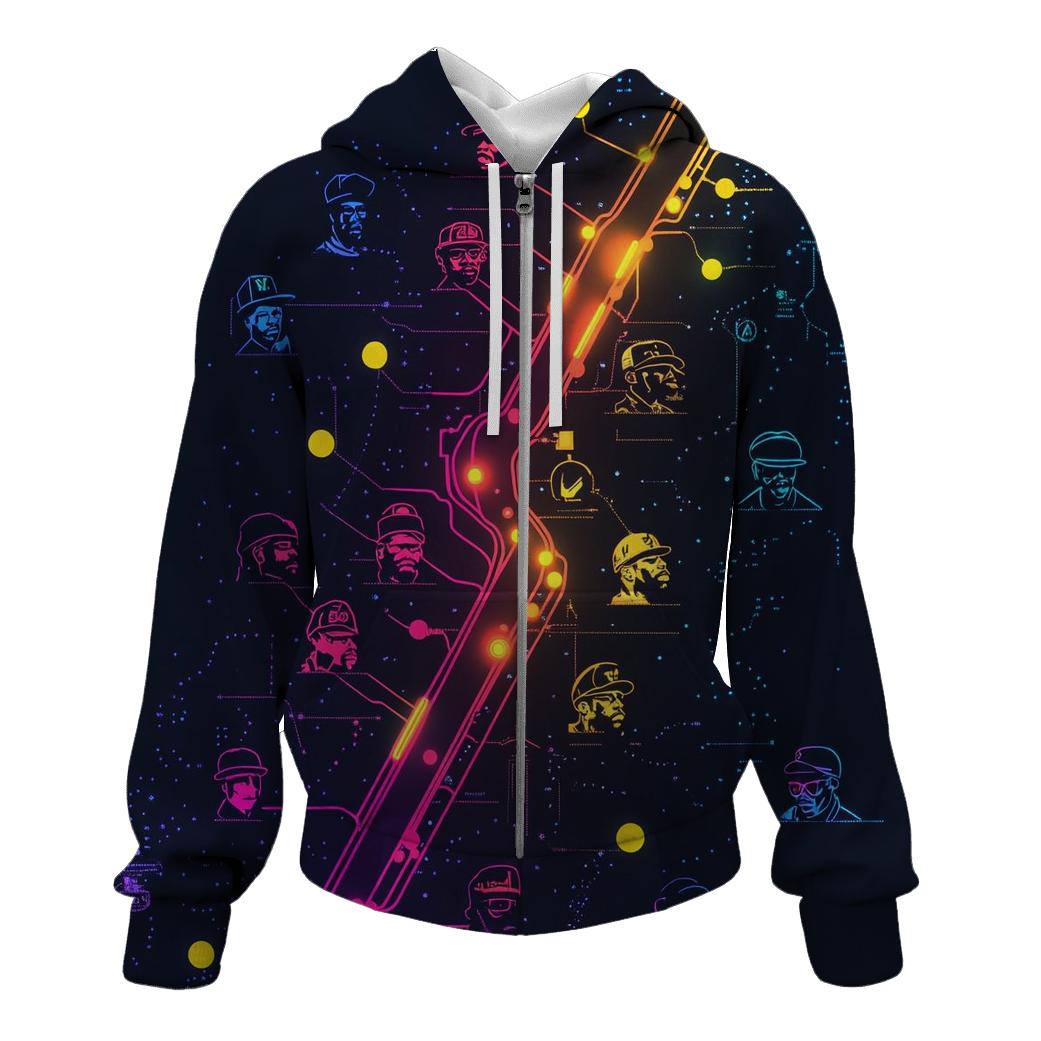 East Versus West Subway Map Chronicles designer hoodies