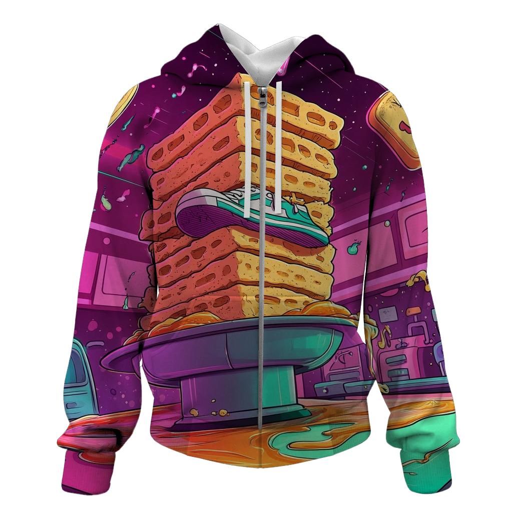 Breakfast Battle Retro Toon Rumble lightweight hoodies