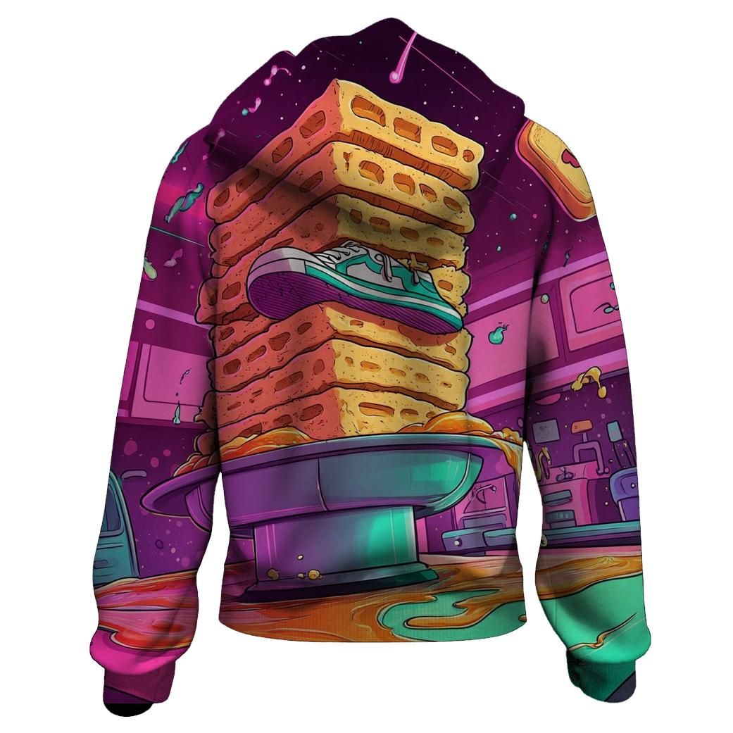 Breakfast Battle Retro Toon Rumble lightweight hoodies